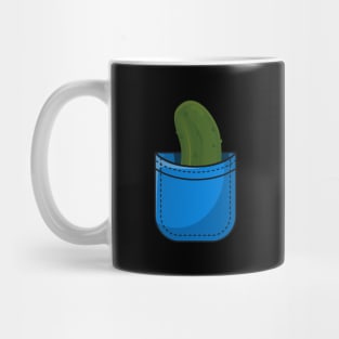 Is that a pickle in your pocket? Funny Vegetarian Vegan Humor Mug